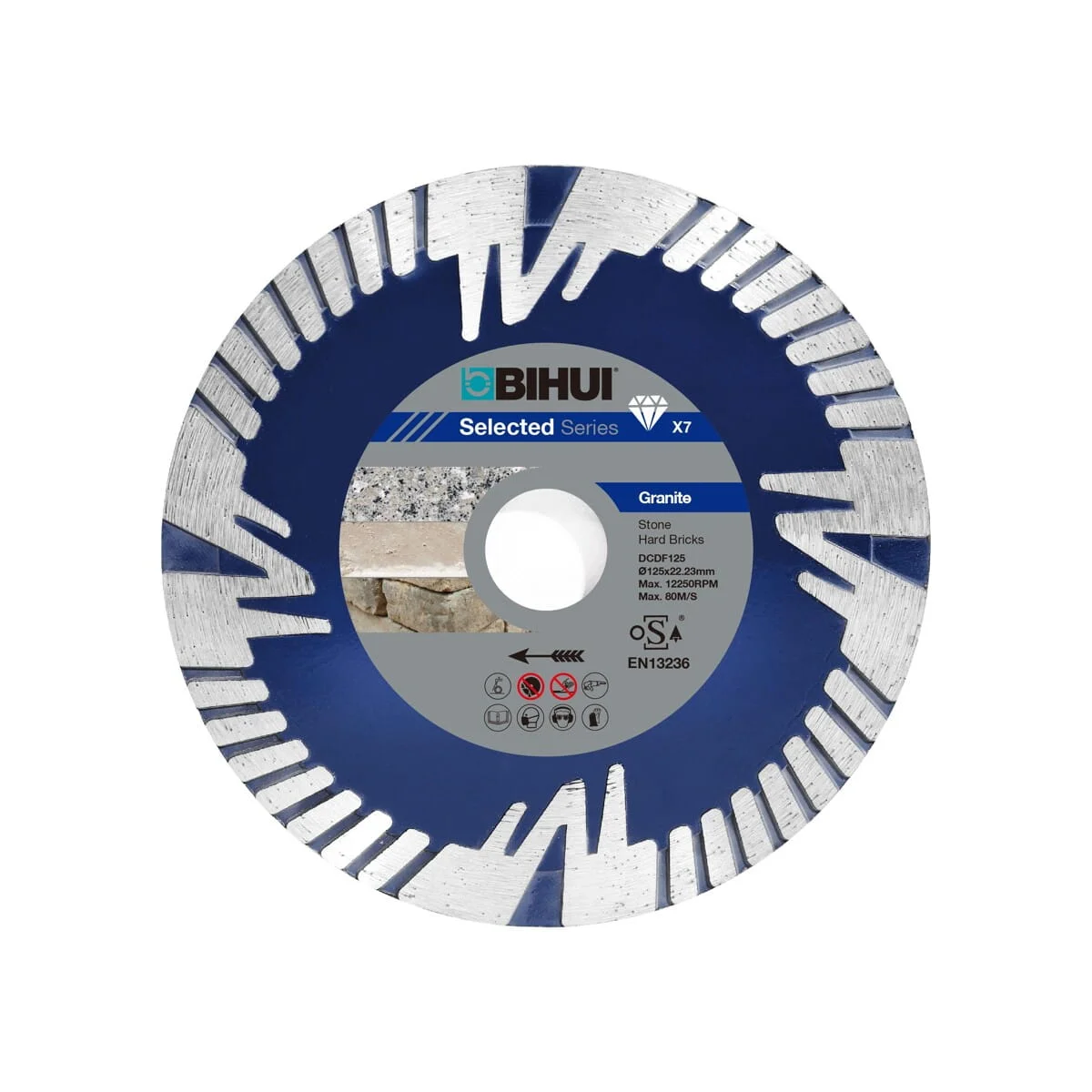 Bihui Tarcza diamentowa do twardych materiałów 125mm B-Fast