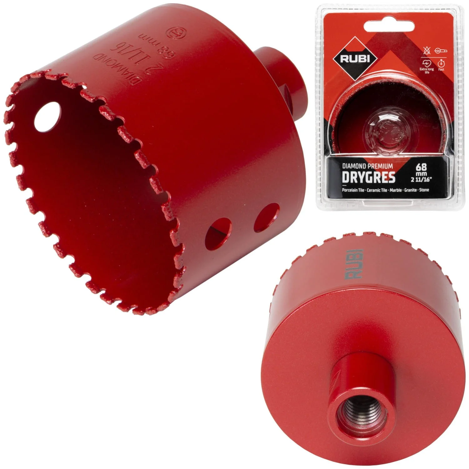 Wiertło diamentowe Drygres Premium 68mm M14 Rubi 06977