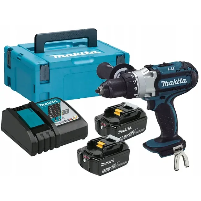 DDF451RTJ - Zestaw 2x5,0Ah aku + ładowarka + makpac