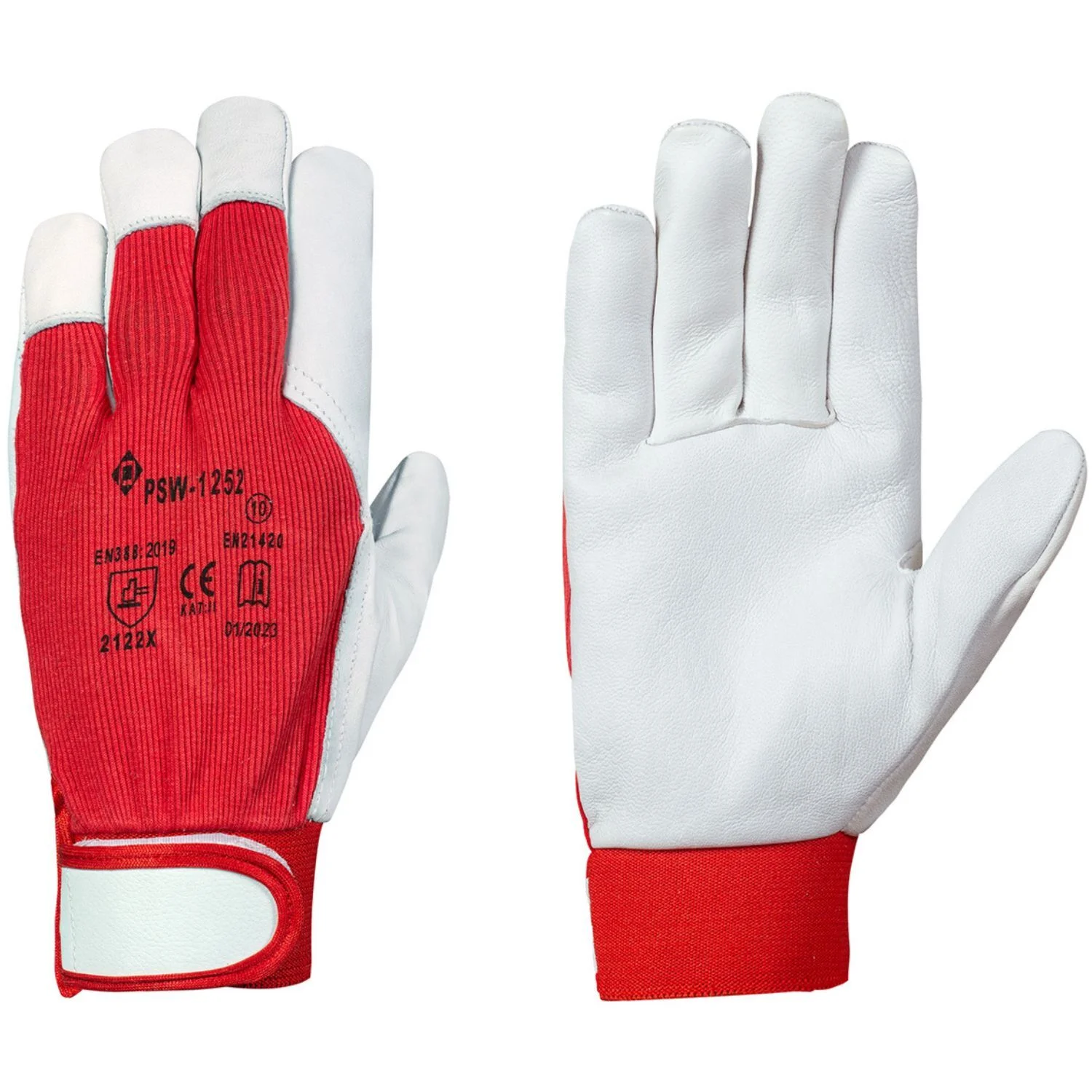 Rękawice robocze skórzane RĘKAWICZKI KOZIA SKÓRA LICOWA + RZEP roz.9