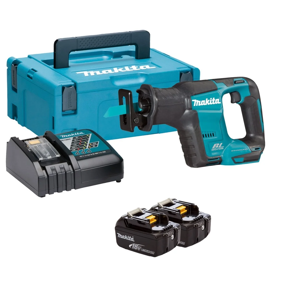 DJR188RTJ Zestaw 2 aku 5,0Ah + ładowarka + walizka Makpac