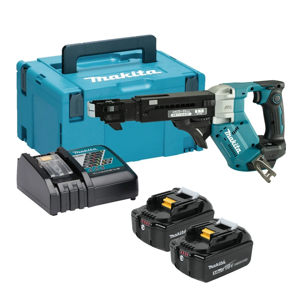 Makita Akum. wkrętarka z magazynkiem LXT ® 25-55mm 18V