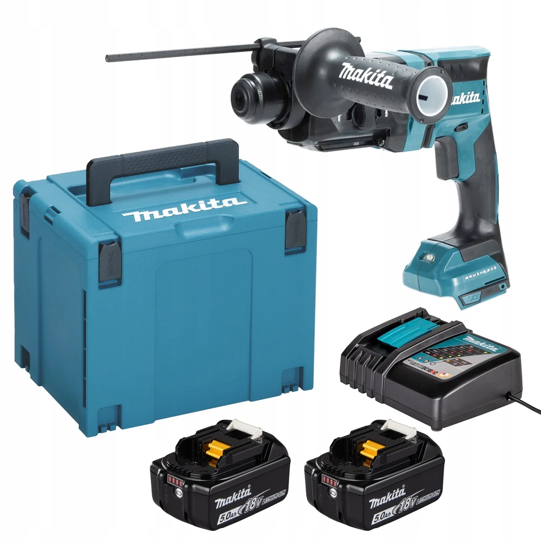 DHR182RTJ Zestaw 2 aku 5,0Ah + ładowarka + walizka Makpac