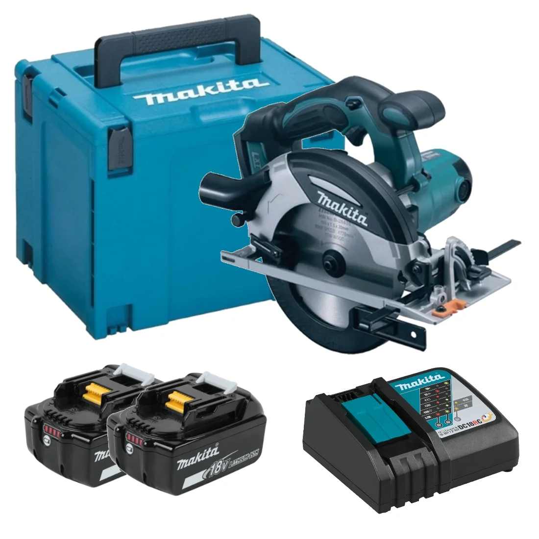 DHS630RTJ Zestaw 2 aku 5,0Ah + ładowarka + walizka makpac 